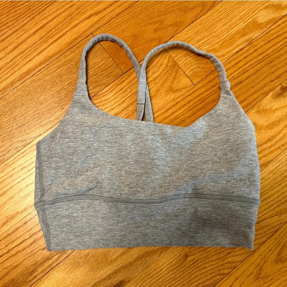 Vuori Yosemite Bra Light Grey Heather Strappy Back Activewear Womens XS